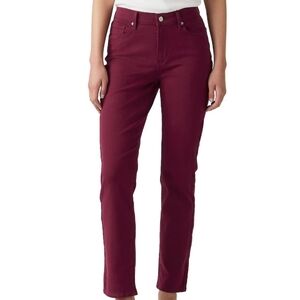 Levi's® Womens Mid Rise Classic Straight Burgundy Jeans